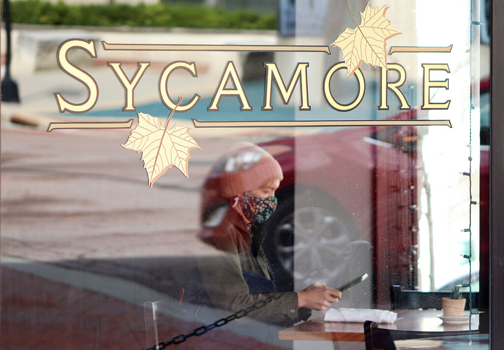 A woman dines at Sycamore